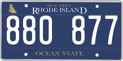 RI license plate 880877