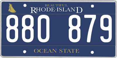 RI license plate 880879