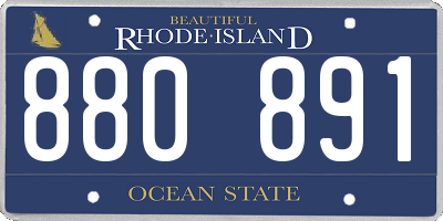 RI license plate 880891