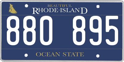RI license plate 880895