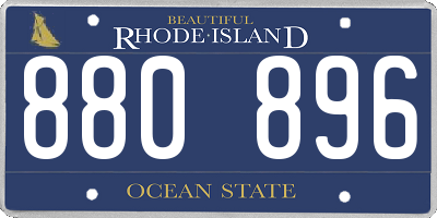 RI license plate 880896