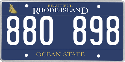 RI license plate 880898