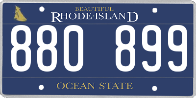 RI license plate 880899