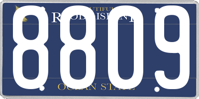 RI license plate 8809