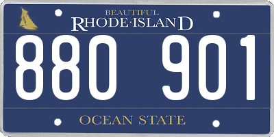 RI license plate 880901