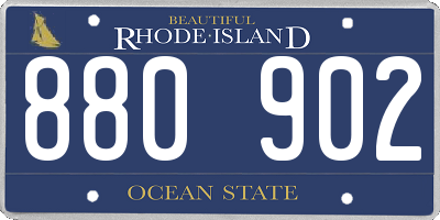 RI license plate 880902