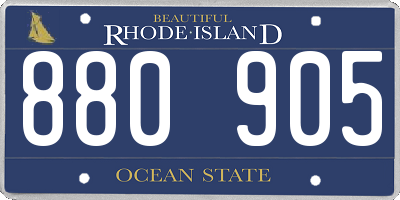 RI license plate 880905