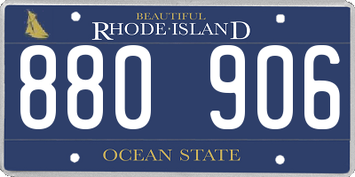 RI license plate 880906