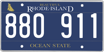 RI license plate 880911
