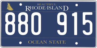 RI license plate 880915