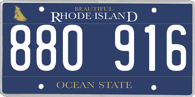 RI license plate 880916