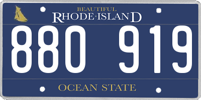 RI license plate 880919