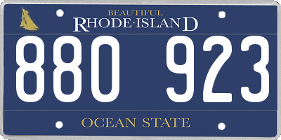 RI license plate 880923