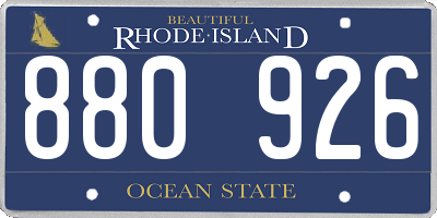 RI license plate 880926