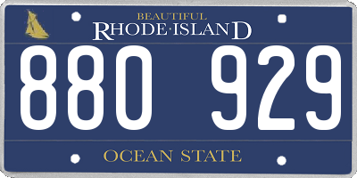 RI license plate 880929