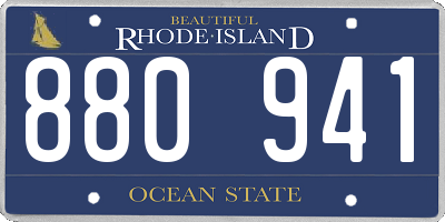 RI license plate 880941