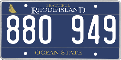 RI license plate 880949