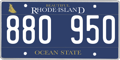 RI license plate 880950