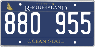 RI license plate 880955