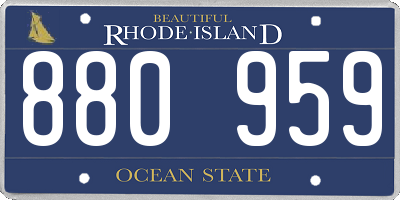 RI license plate 880959