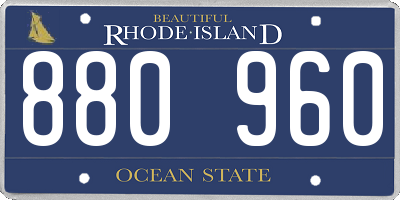 RI license plate 880960
