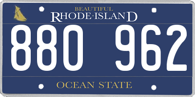 RI license plate 880962