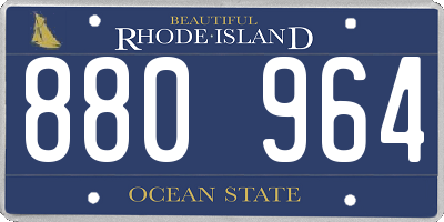 RI license plate 880964