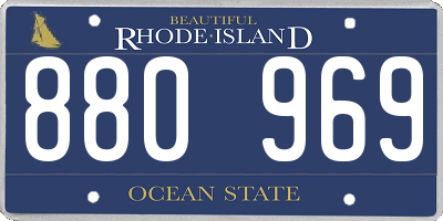 RI license plate 880969