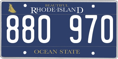 RI license plate 880970