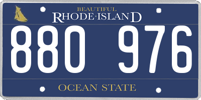 RI license plate 880976