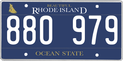 RI license plate 880979