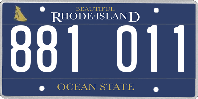 RI license plate 881011