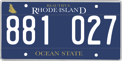 RI license plate 881027