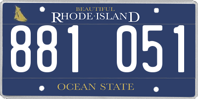 RI license plate 881051