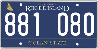 RI license plate 881080