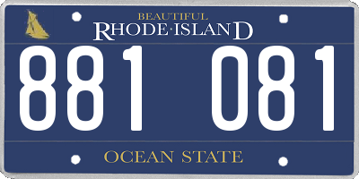 RI license plate 881081