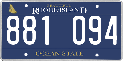 RI license plate 881094