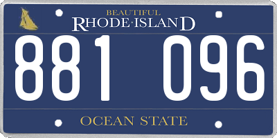 RI license plate 881096