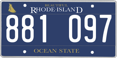 RI license plate 881097