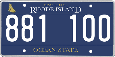 RI license plate 881100