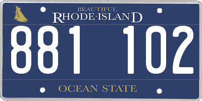 RI license plate 881102