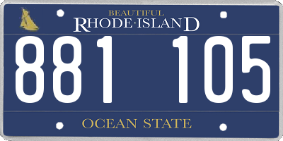 RI license plate 881105