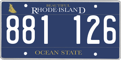 RI license plate 881126
