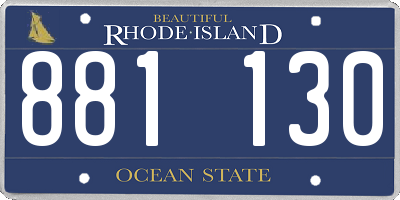 RI license plate 881130