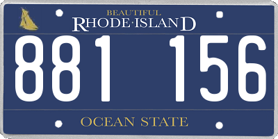 RI license plate 881156