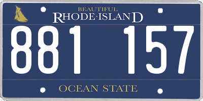 RI license plate 881157