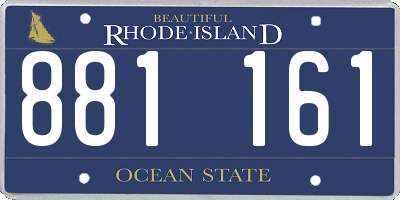 RI license plate 881161