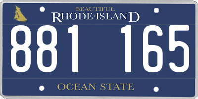RI license plate 881165