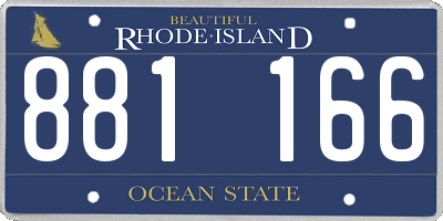 RI license plate 881166