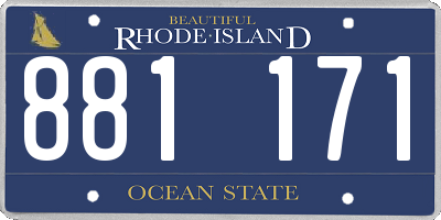 RI license plate 881171